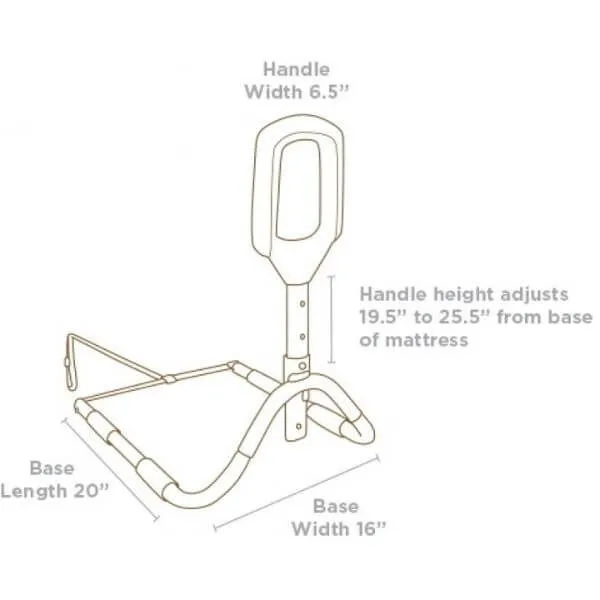 Low Profile Bed Cane with Ergonomic Handle
