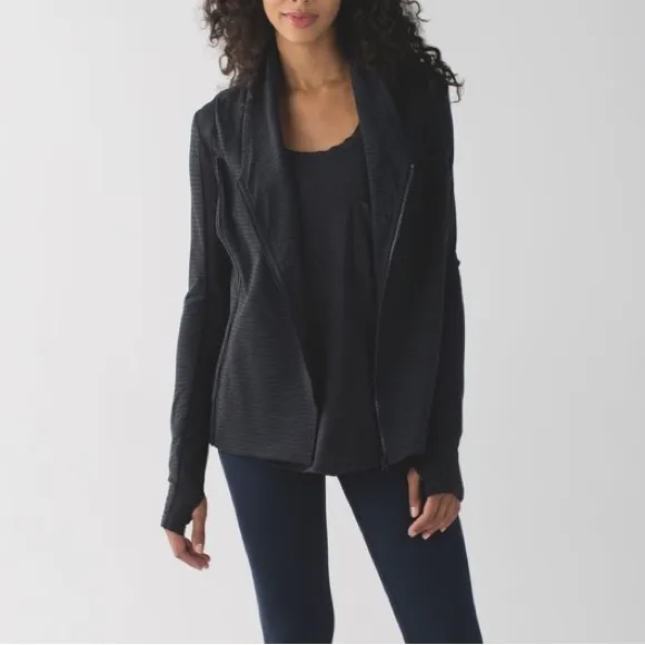 Lululemon Bhakti Yoga Jacket size 4 Luon Dark Grey Black