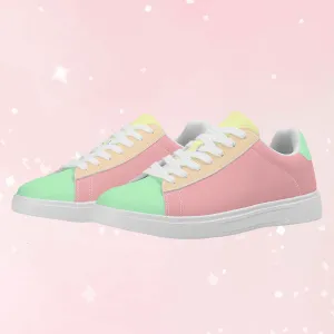 Marshmallow Candy Unisex Low Top Leather Kicks