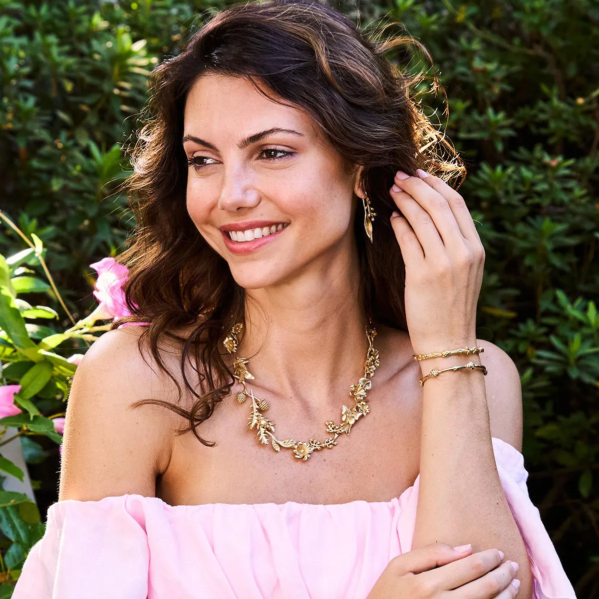 Meadow Ladybug Petite Cuff - Gold