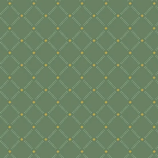 Meadow Walk Roadside Spring Green Fabric 1343-T