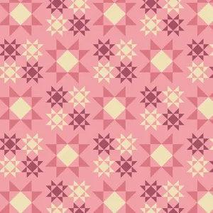 Meadow Walk Sawtooth Star Petal Pink Fabric 1338-E