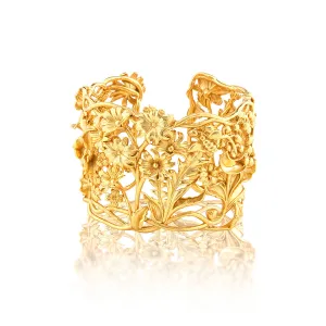 Meadow Wildflower Cuff - Gold