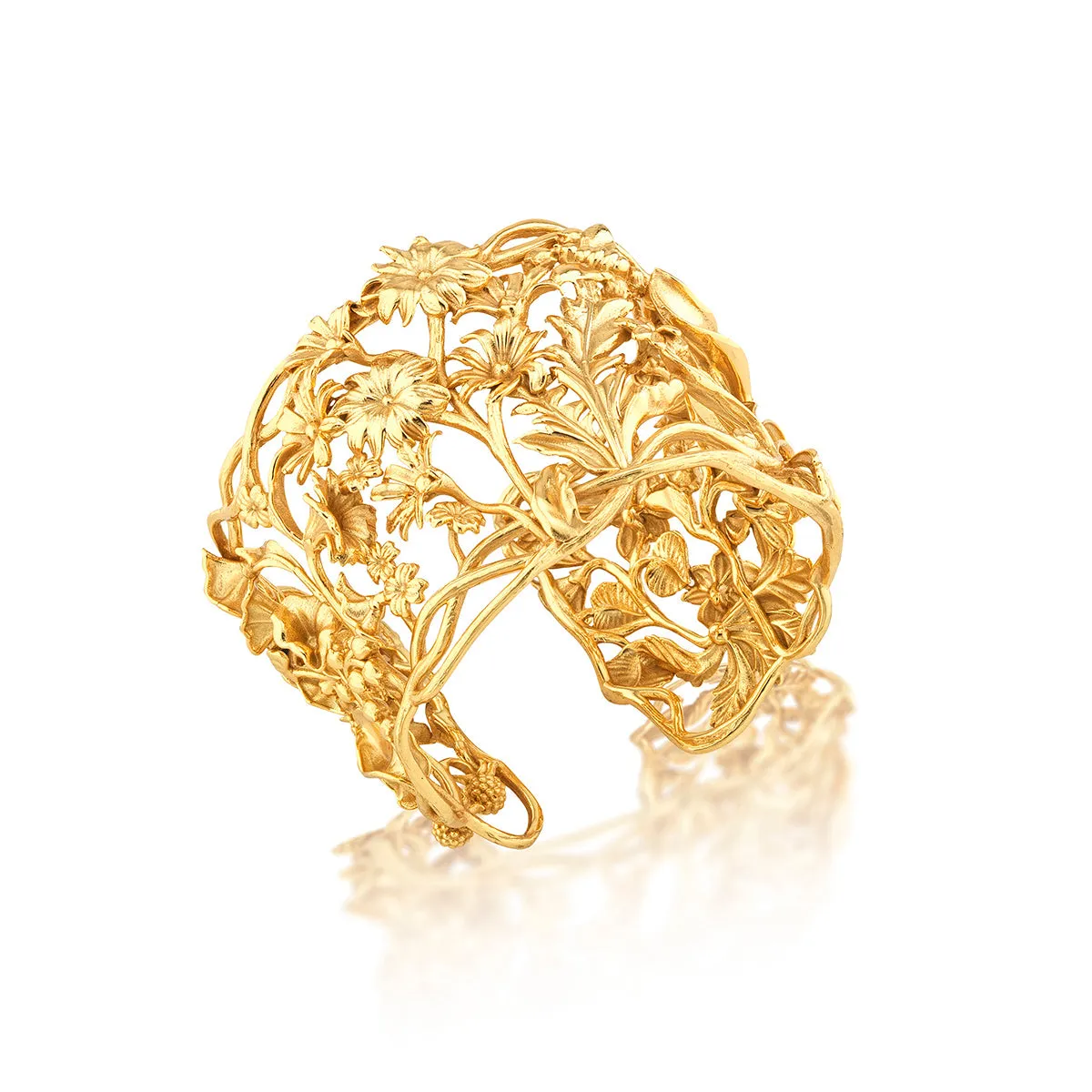 Meadow Wildflower Cuff - Gold