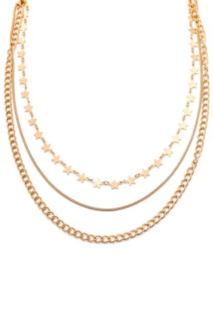 Mini Stars Multi Layer Gold Necklace