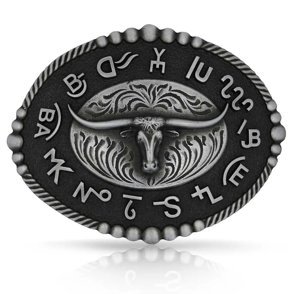 Montana Silversmiths Branded Legacy Longhorn Attitude Buckle