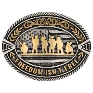 Montana Silversmiths "Freedom Isn't Free" Attitude Buckle