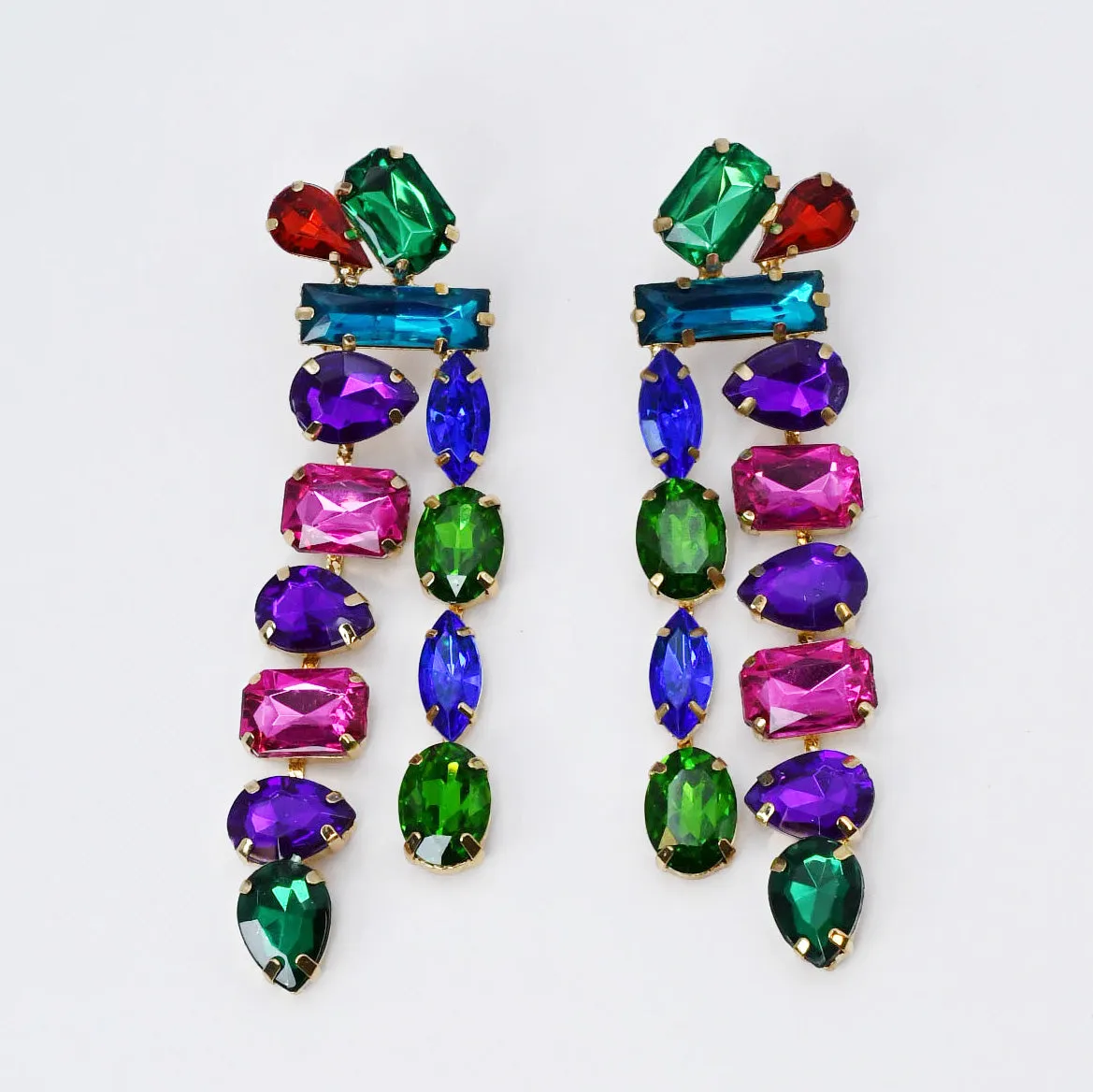 Multi Gemstone Rain Drop Q8