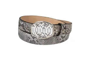 Natural Phyton Metal Buckle Belt