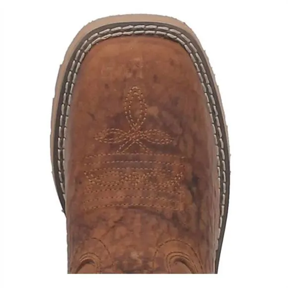 NEW DAN POST. children's durant jr square toe cowboy boot in brown