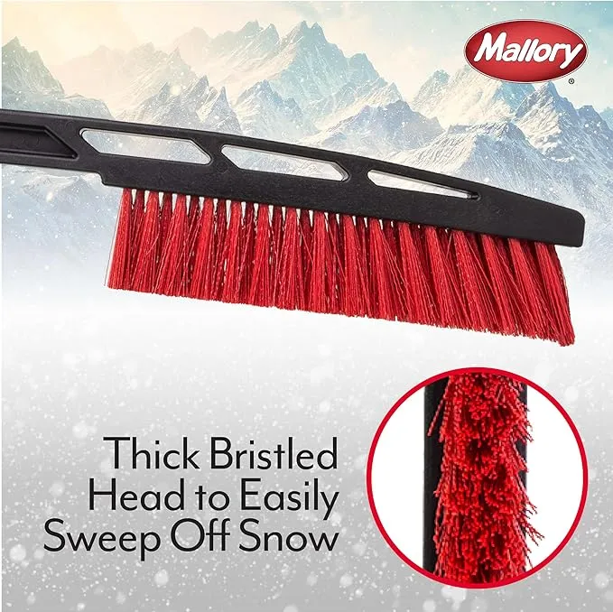 New Hopkins 523 Mallory 24" Slimline Snow Brush, RED! The unbreakable scraper makes quick work of ice on any windshield.
