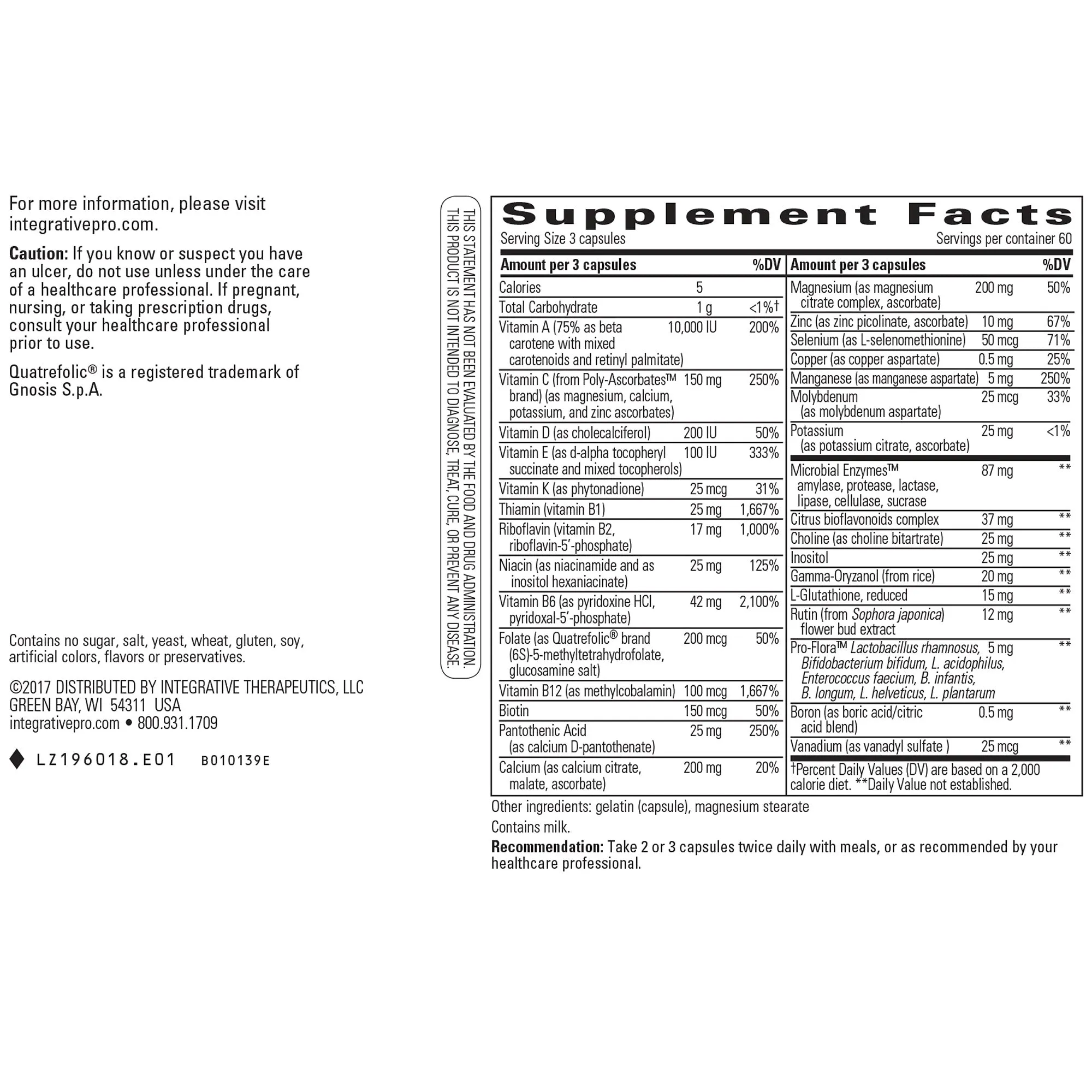 NutriVitamin Enzyme Complex w/o Iron