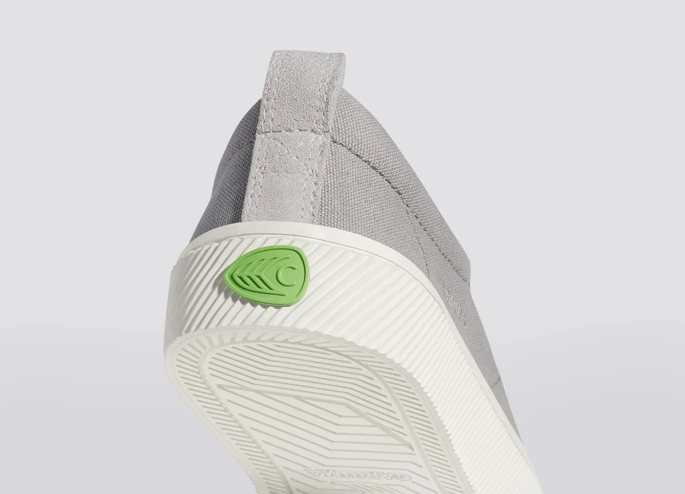 OCA Low Light Grey Canvas Vintage White Suede Sneaker Women