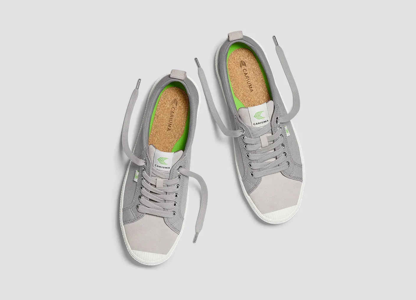 OCA Low Light Grey Canvas Vintage White Suede Sneaker Women