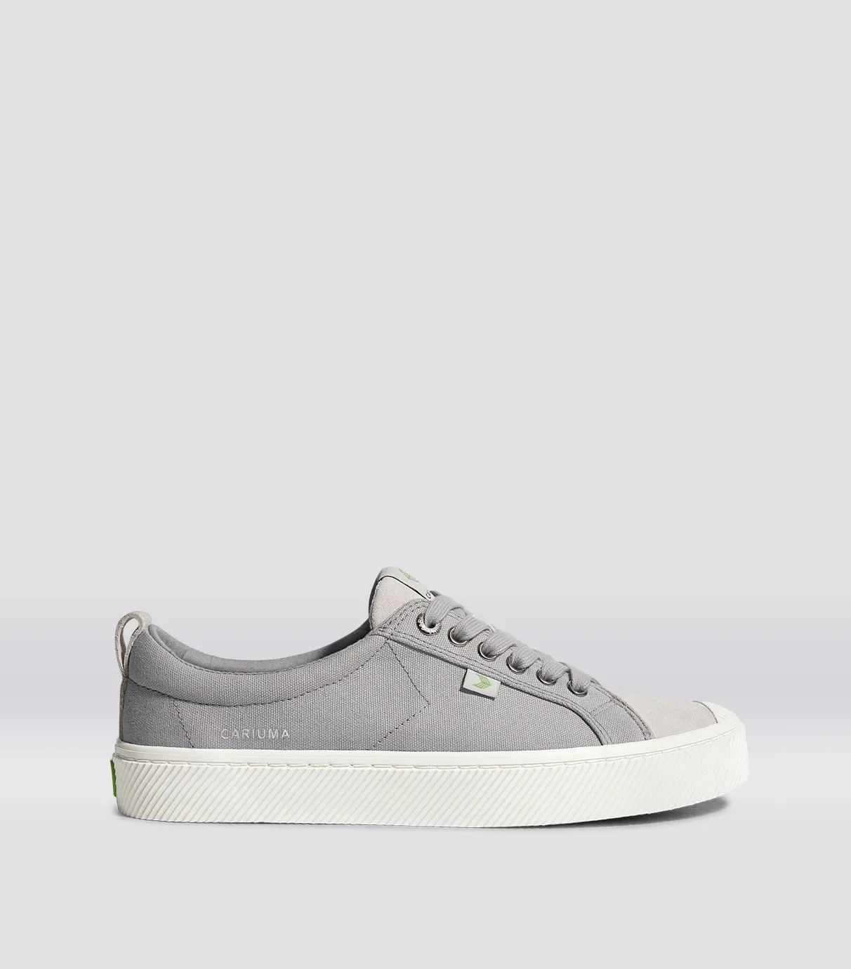 OCA Low Light Grey Canvas Vintage White Suede Sneaker Women