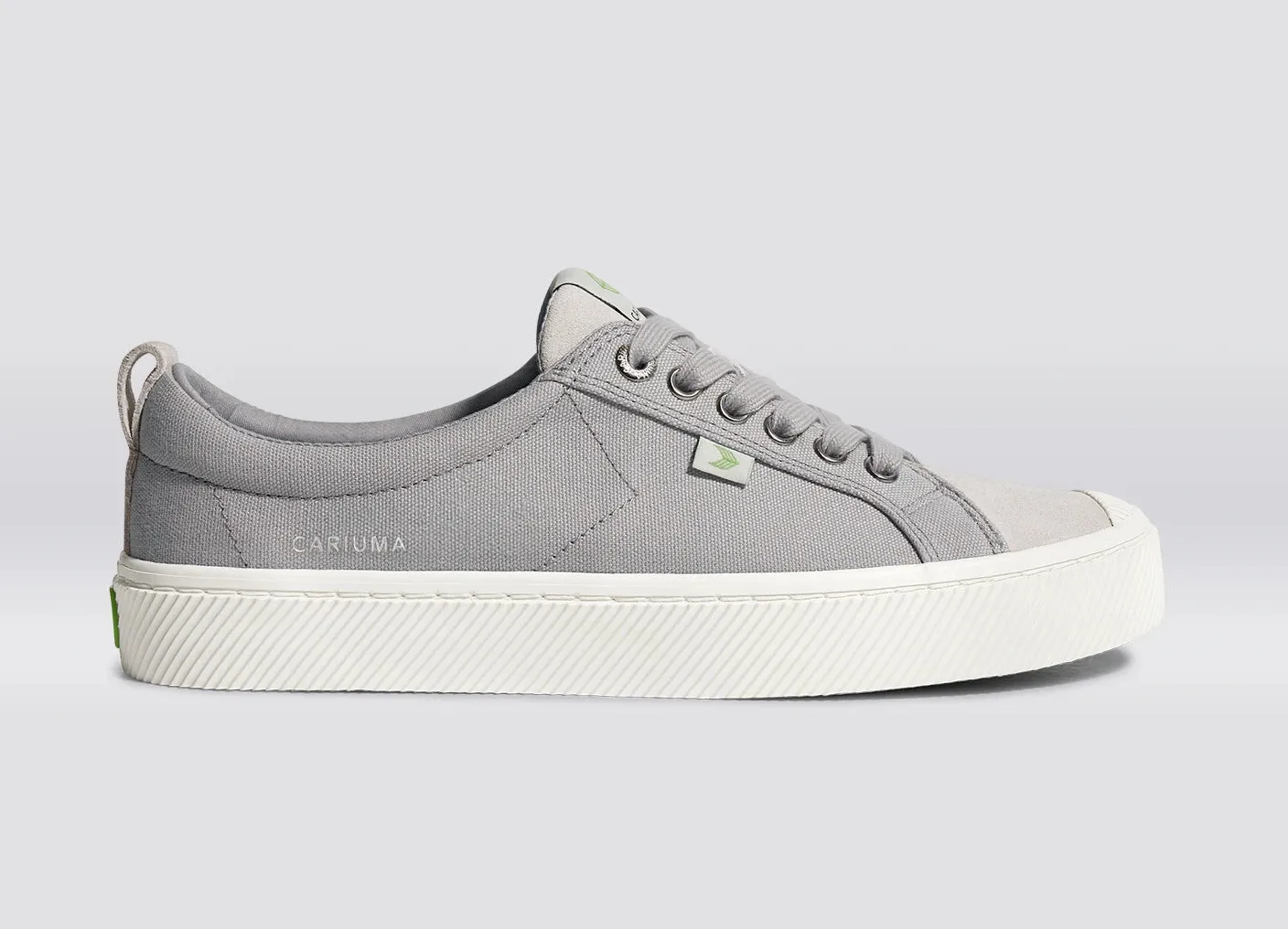 OCA Low Light Grey Canvas Vintage White Suede Sneaker Women