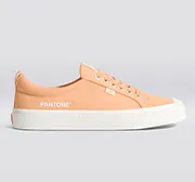 OCA Low Pantone Peach Fuzz Canvas Contrast Thread Sneaker Men