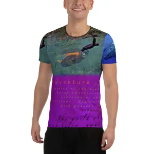 Ocean Posters All-Over Print Men's Athletic T-shirt