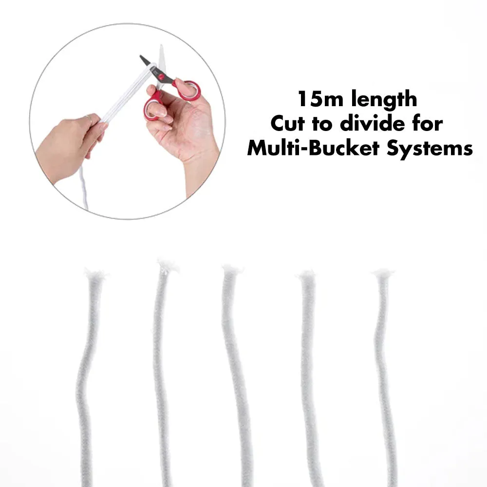 Orimerc - 6mm (1/4') Self Watering Wicking Cord (15m / 50ft roll)
