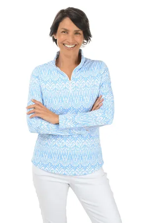Periwinkle Barbara Palm UPF50  Sun Shirt