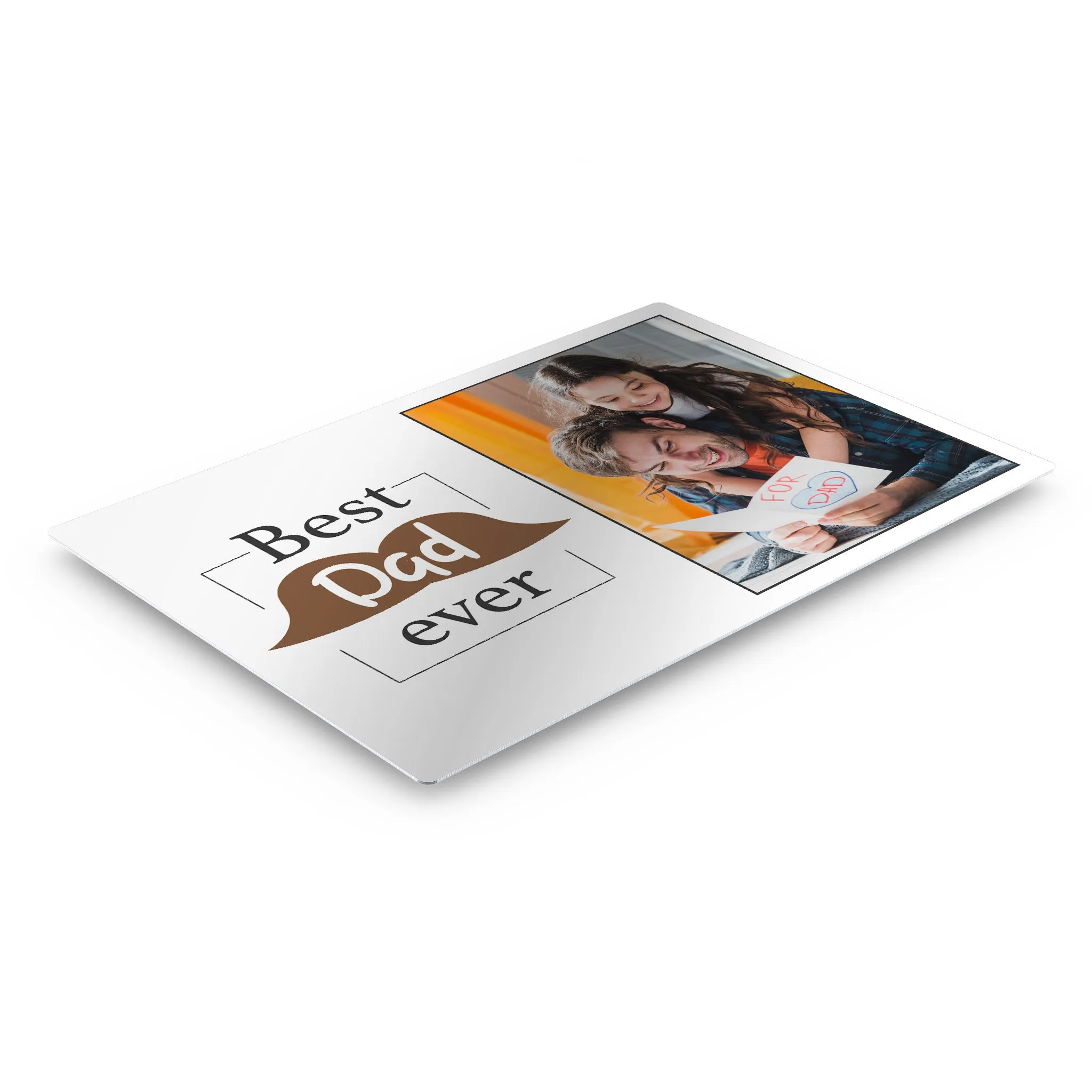 Personalized Father`s Day  Gift Wall Art Custom Photo with Best Dad Ever text