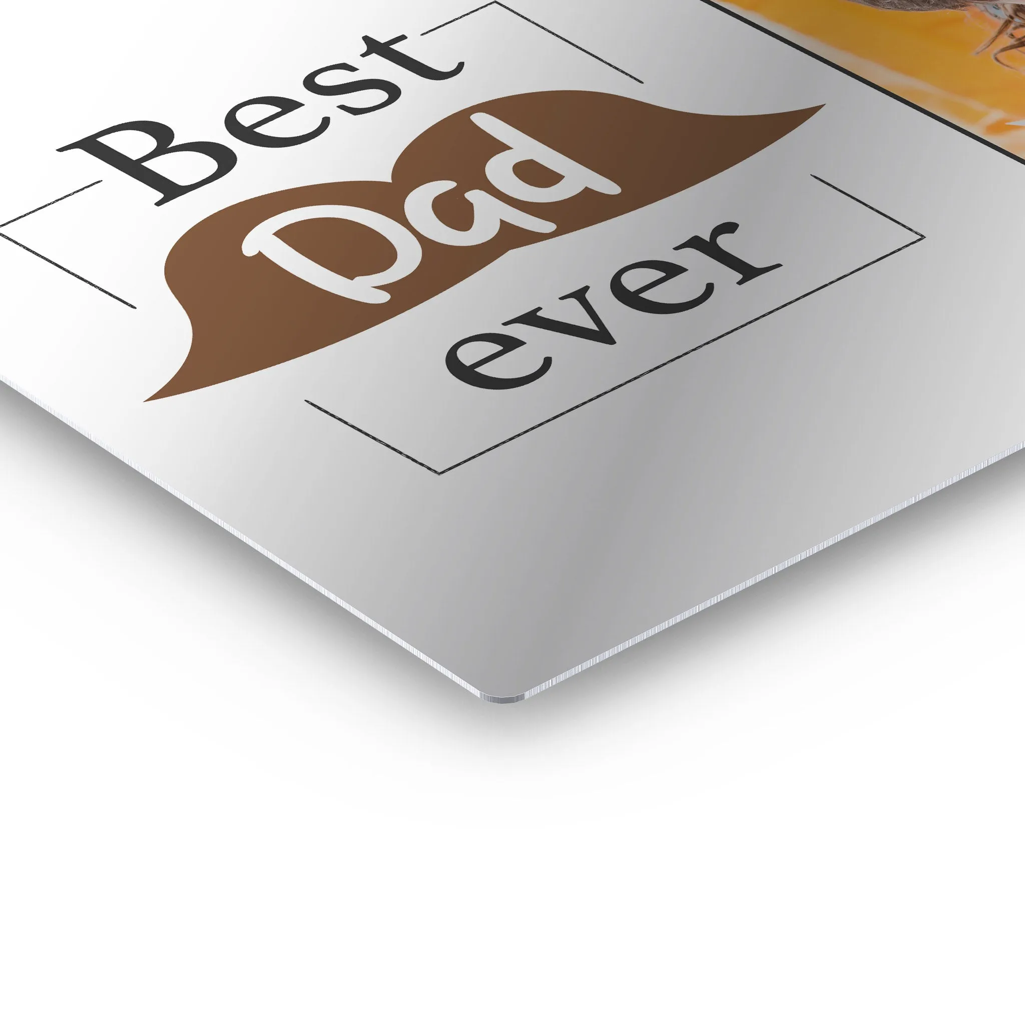 Personalized Father`s Day  Gift Wall Art Custom Photo with Best Dad Ever text