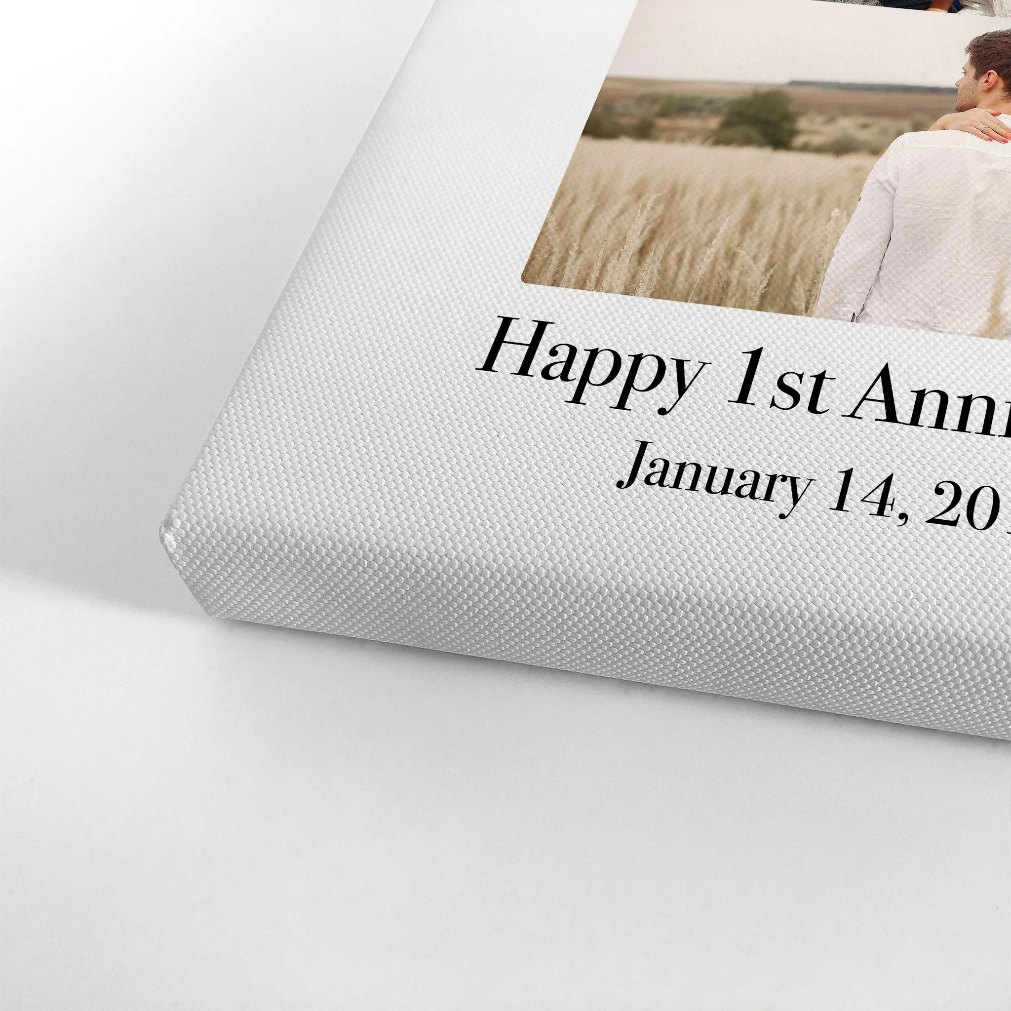 Personalized Gift Wall Art Custom Photo Collage First Anniversary Custom Text and Date