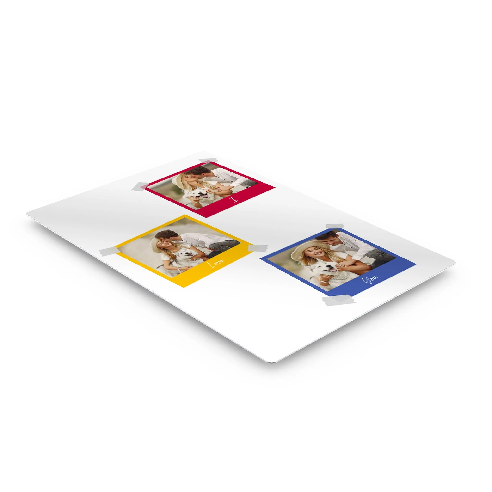 Personalized Gift Wall Art Custom Photo Collage with Colorful Polaroid Frames and Customized Text