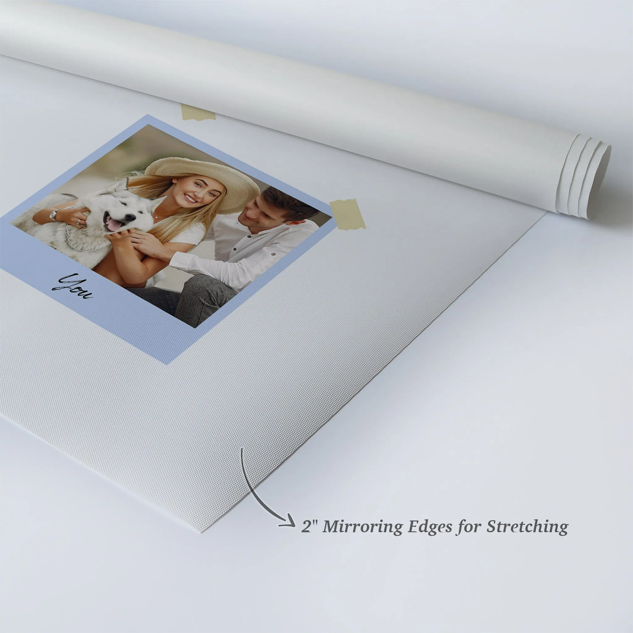 Personalized Gift Wall Art Custom Photo Collage with Colorful Polaroid Frames and Customized Text