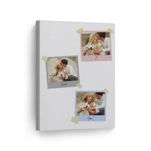 Personalized Gift Wall Art Custom Photo Collage with Colorful Polaroid Frames and Customized Text