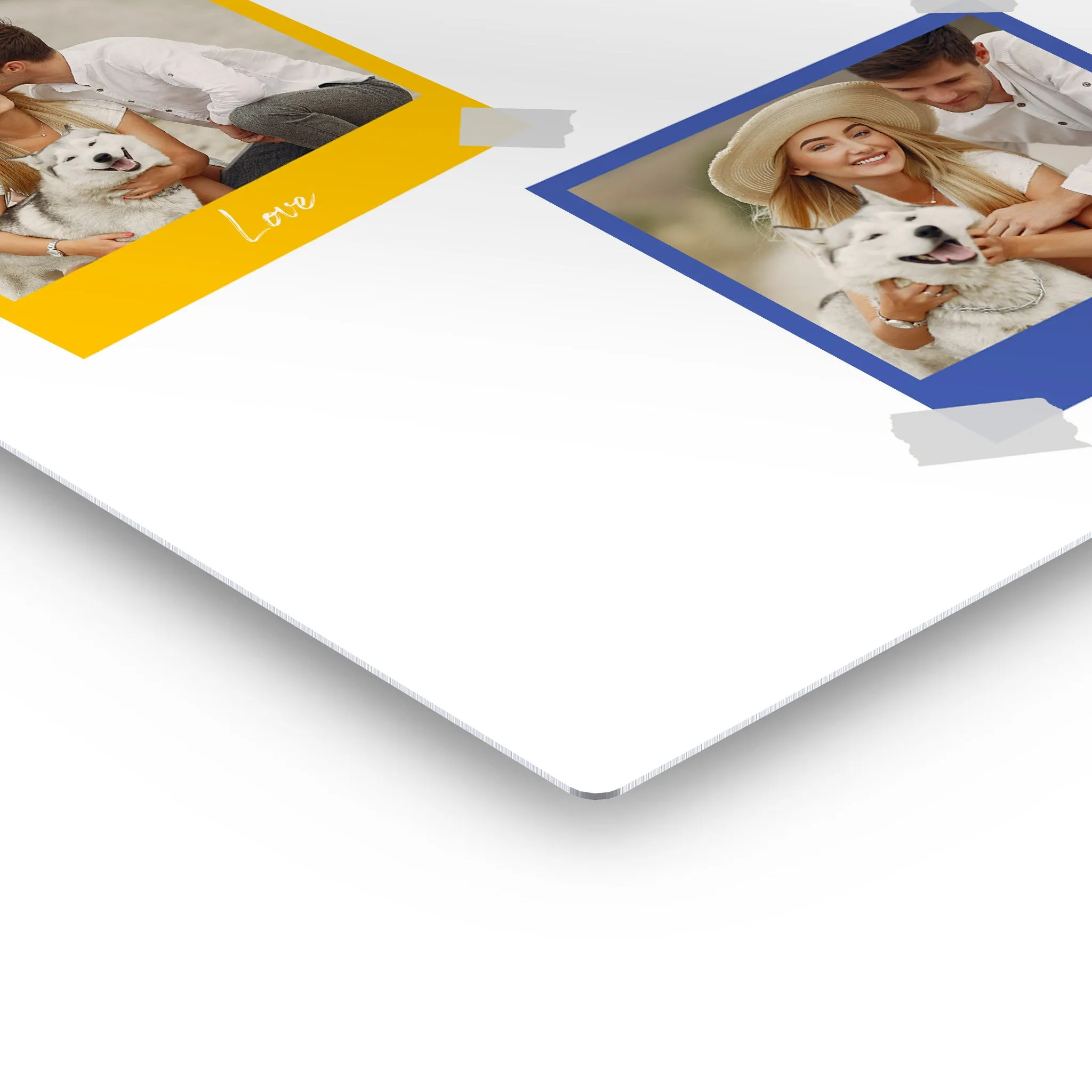 Personalized Gift Wall Art Custom Photo Collage with Colorful Polaroid Frames and Customized Text