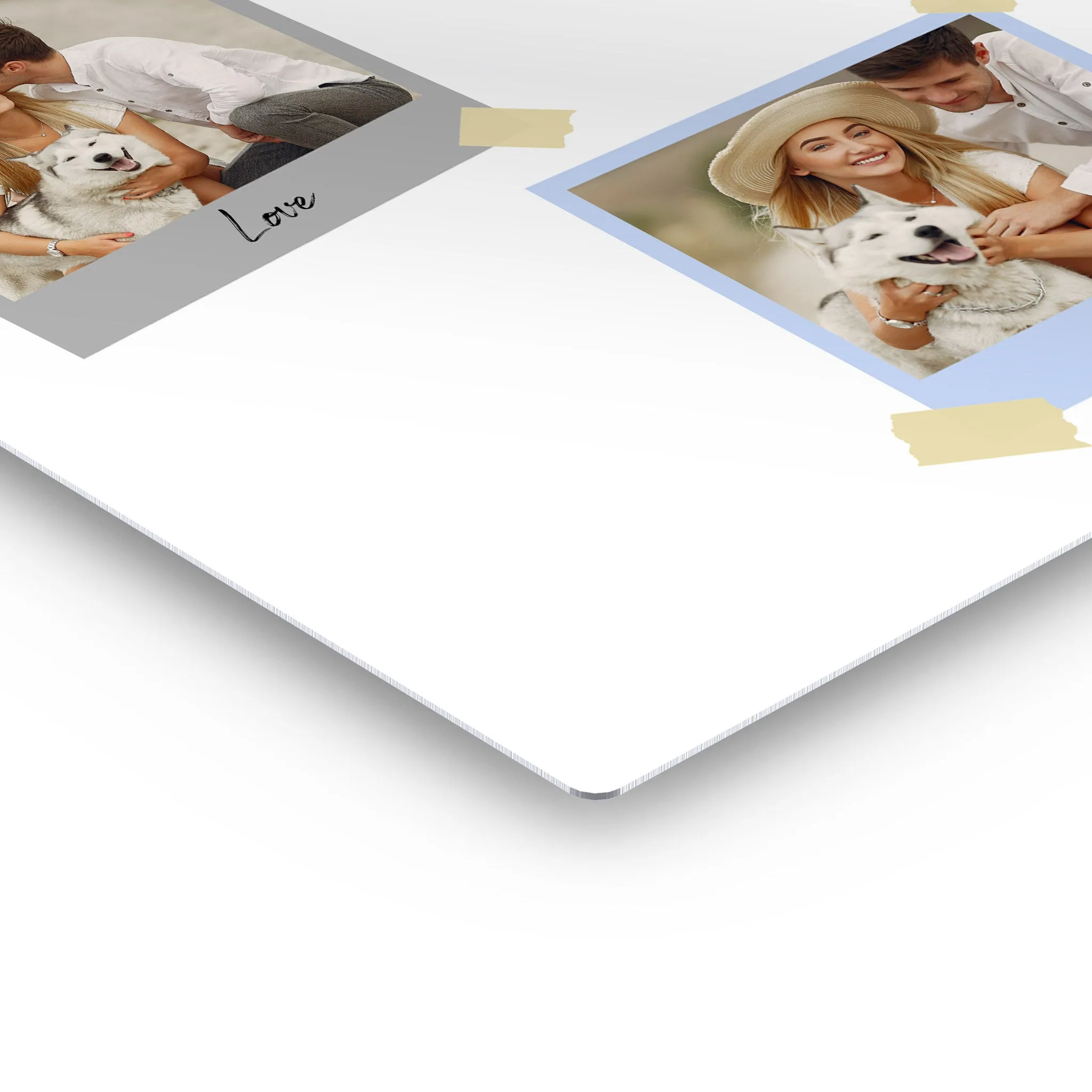 Personalized Gift Wall Art Custom Photo Collage with Colorful Polaroid Frames and Customized Text
