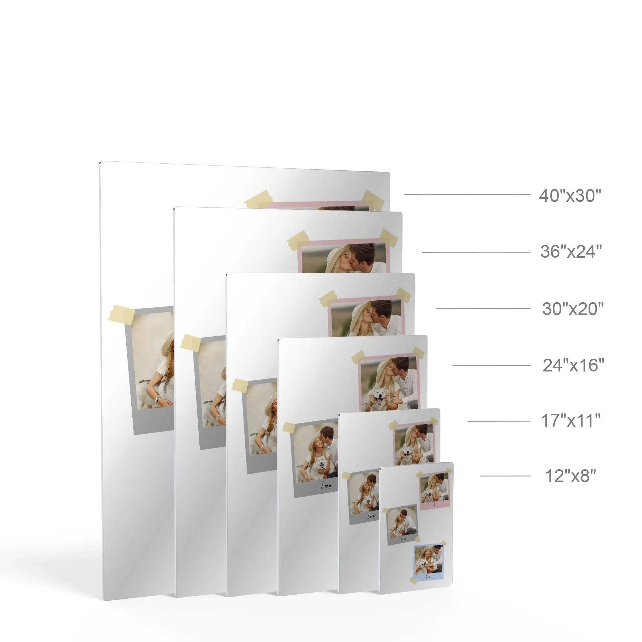 Personalized Gift Wall Art Custom Photo Collage with Colorful Polaroid Frames and Customized Text