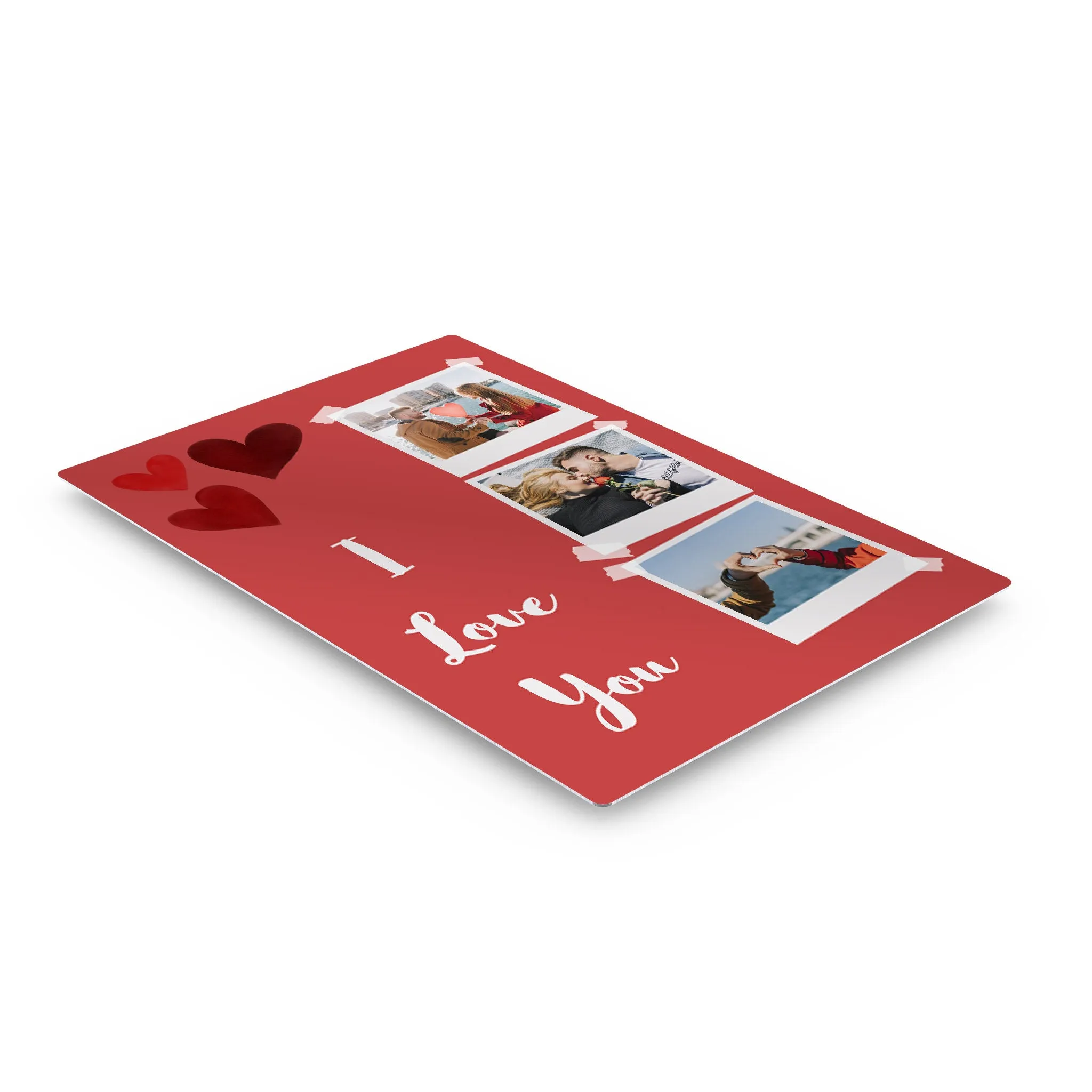 Personalized Gift Wall Art Custom Photo Collage with Polaroid Frames and I Love You