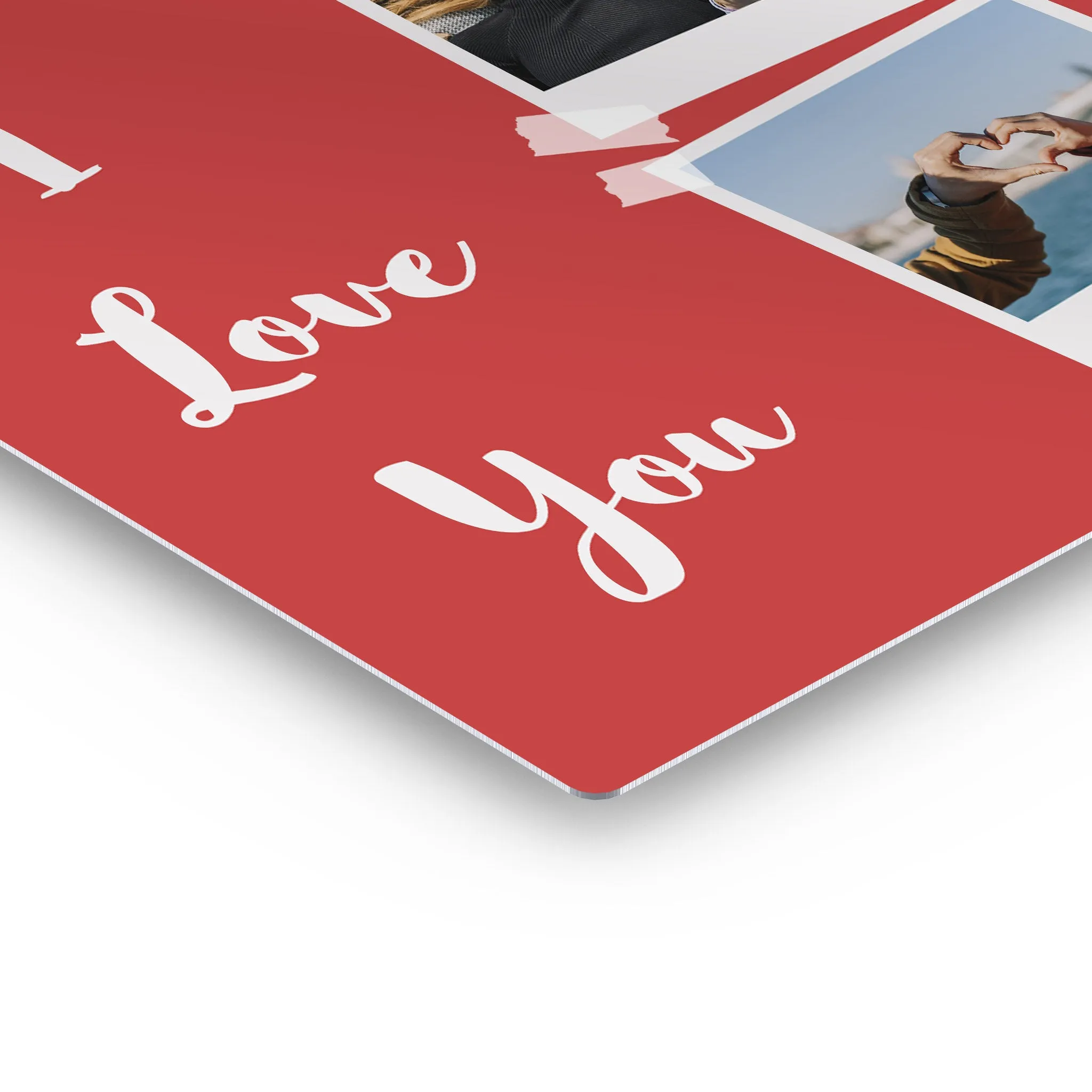 Personalized Gift Wall Art Custom Photo Collage with Polaroid Frames and I Love You