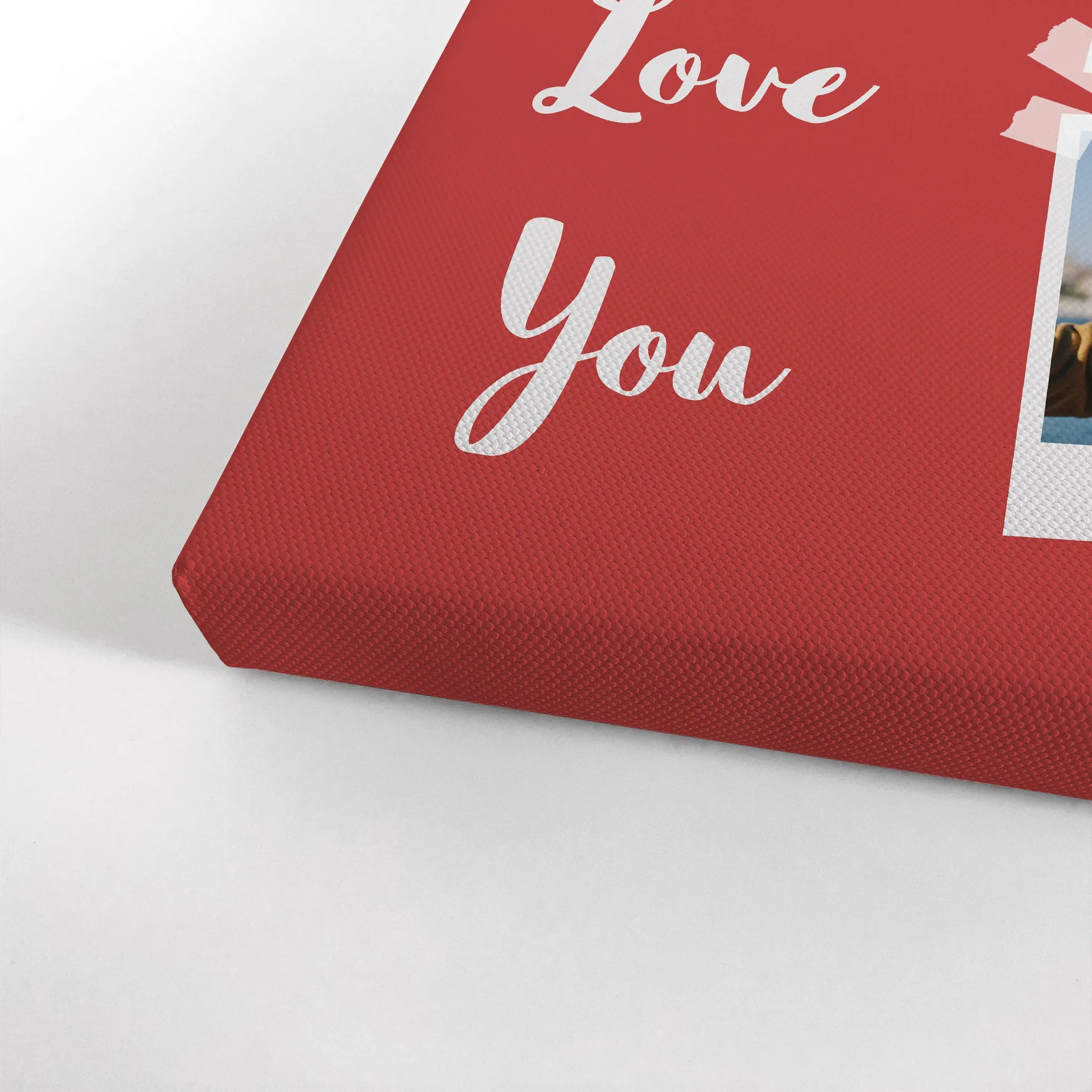 Personalized Gift Wall Art Custom Photo Collage with Polaroid Frames and I Love You