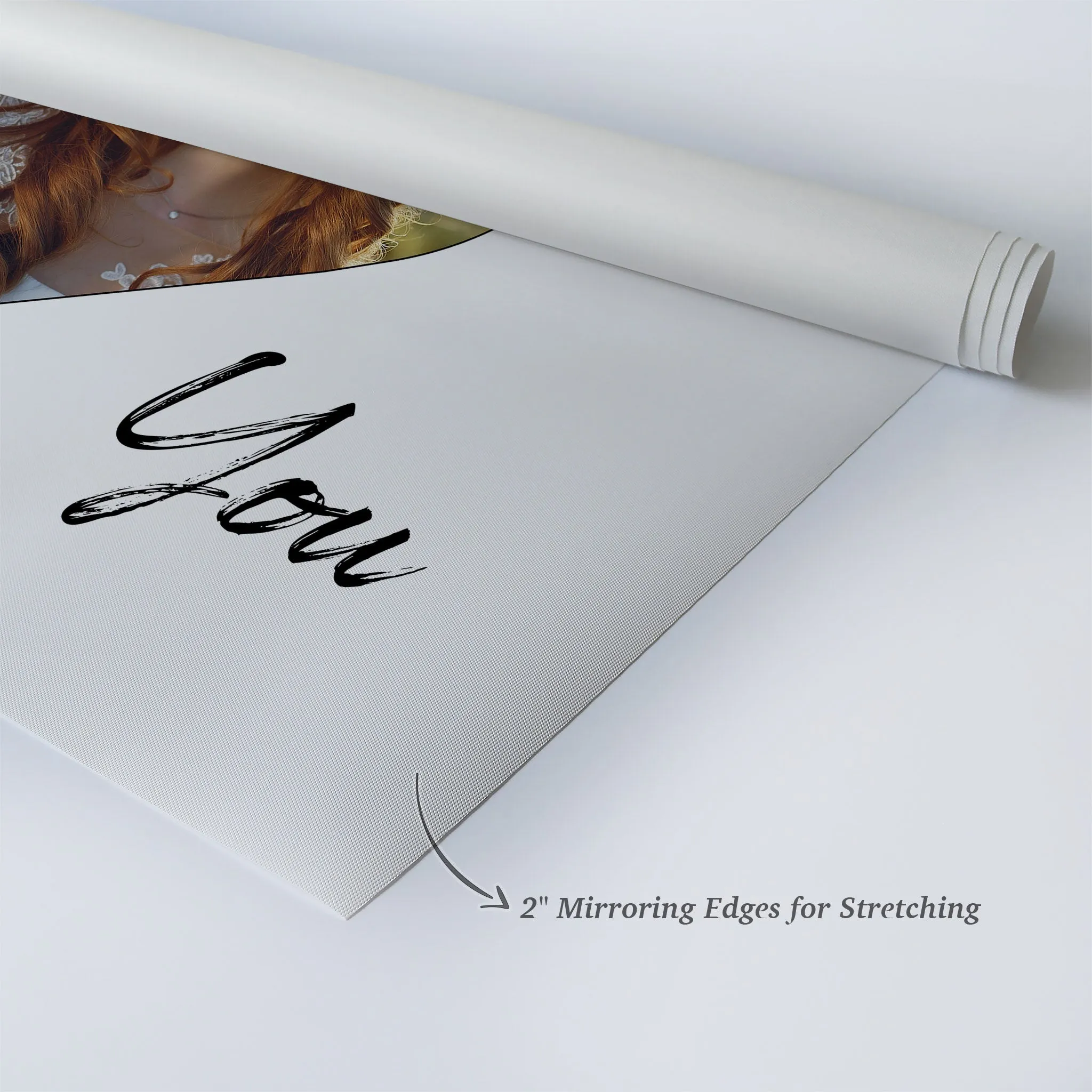 Personalized Gift Wall Art Custom Photo Hearth Shape and I Love You Text Quote