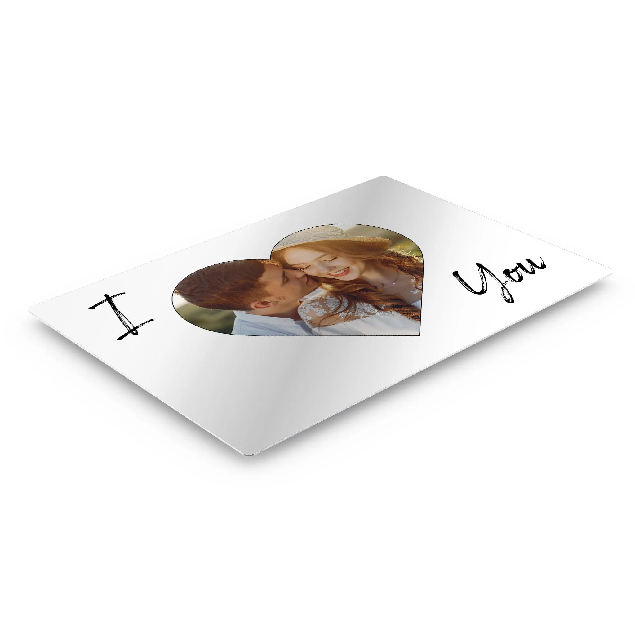 Personalized Gift Wall Art Custom Photo Hearth Shape and I Love You Text Quote