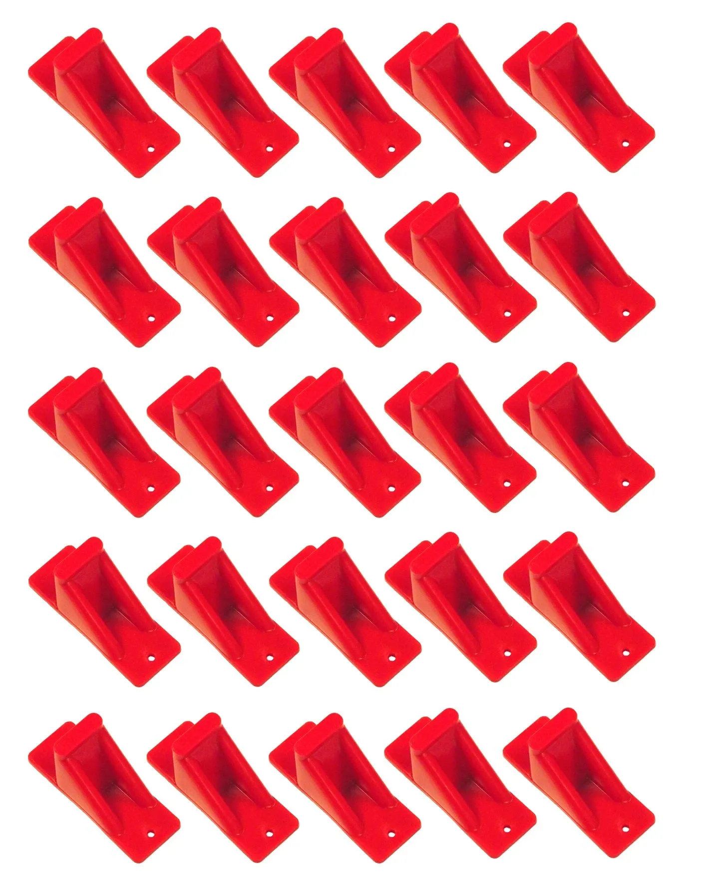 Plastic Red Mini Roof Snow and Ice Guard -Multi-Quantity Pack | Prevent Sliding Snow Stop Buildup