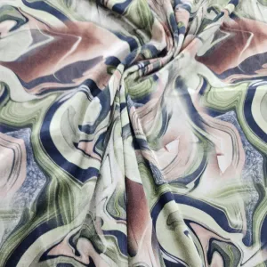 Printed Stretch Velvet Fabric 150 cm