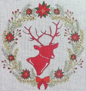 Profile Deer in Wreath EJ-17D