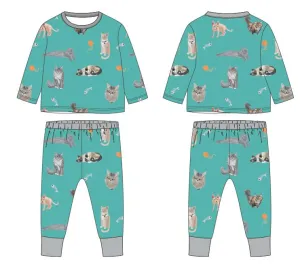 Purr-fectly Cozy Two-Piece Children's Pajamas