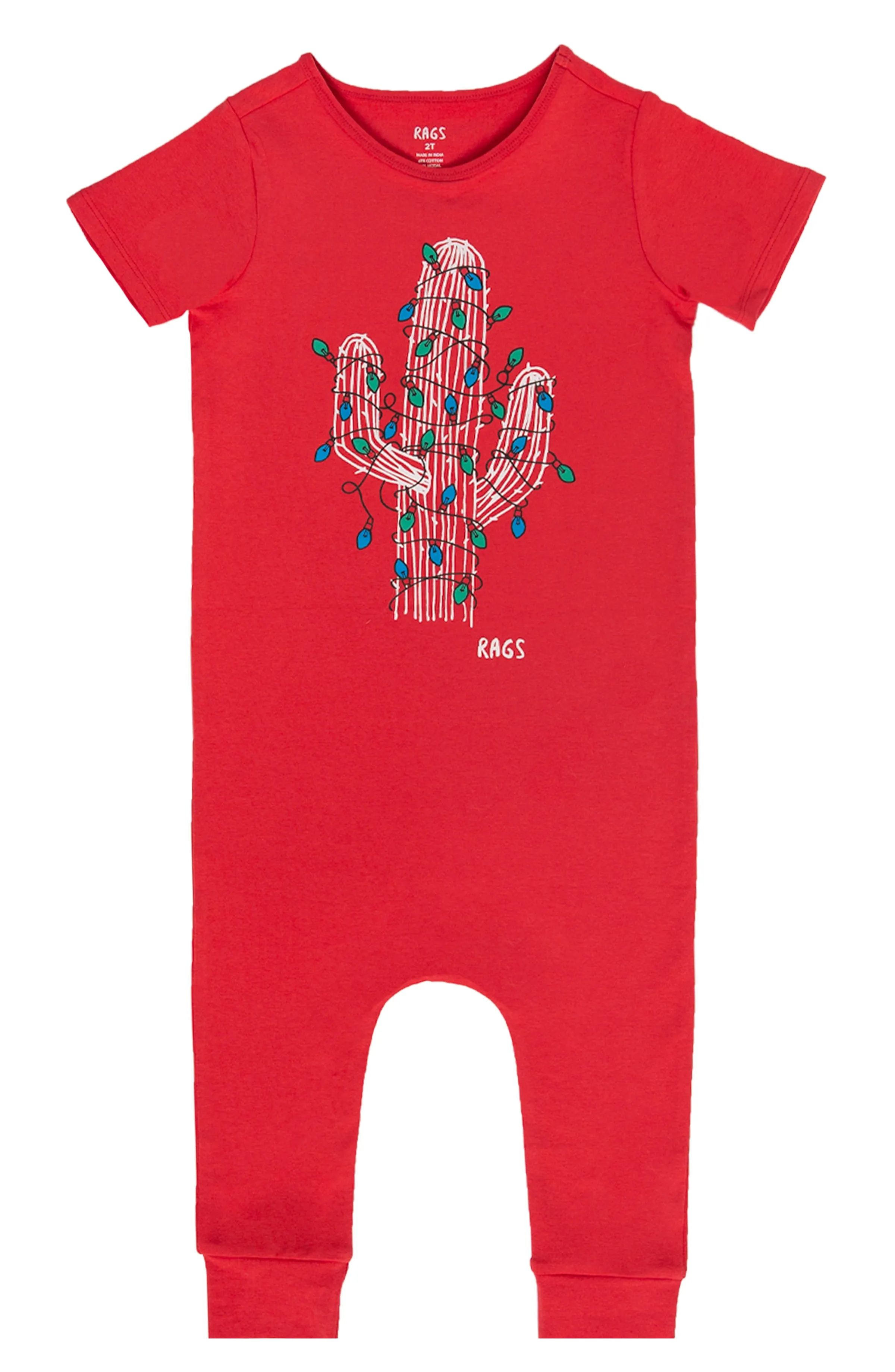 RAGS S/S Rag Romper - Christmas Cactus
