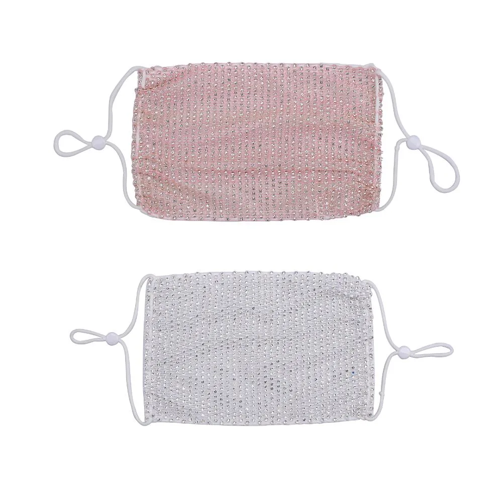 Rhinestone Face Mask - 2 Piece Pack Masks