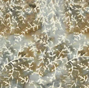 River Walk Batiks by Island Batik SPRIGS/GREY PEBBLE