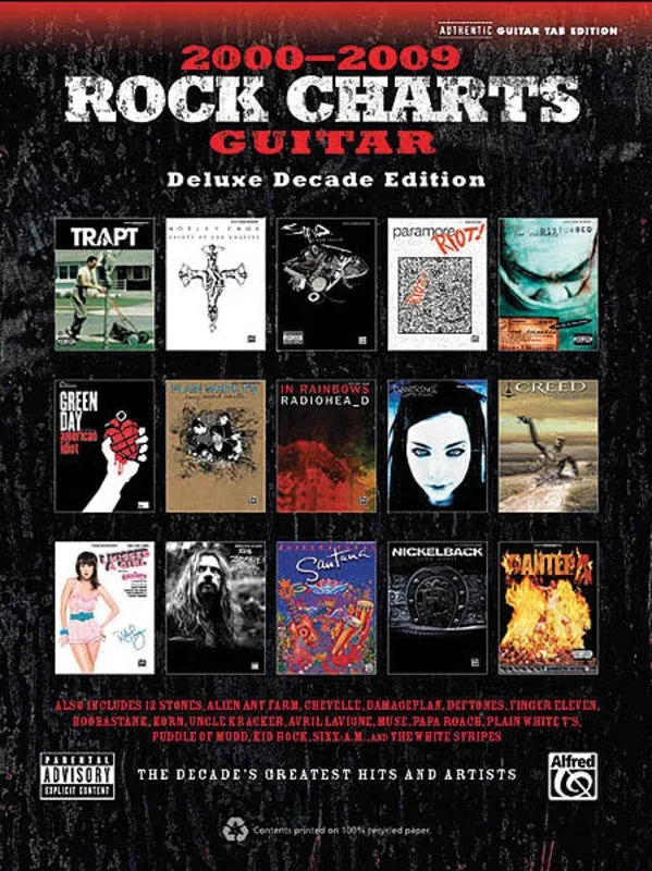 ROCK CHARTS GUITAR 2000 - 2009 GTR TAB