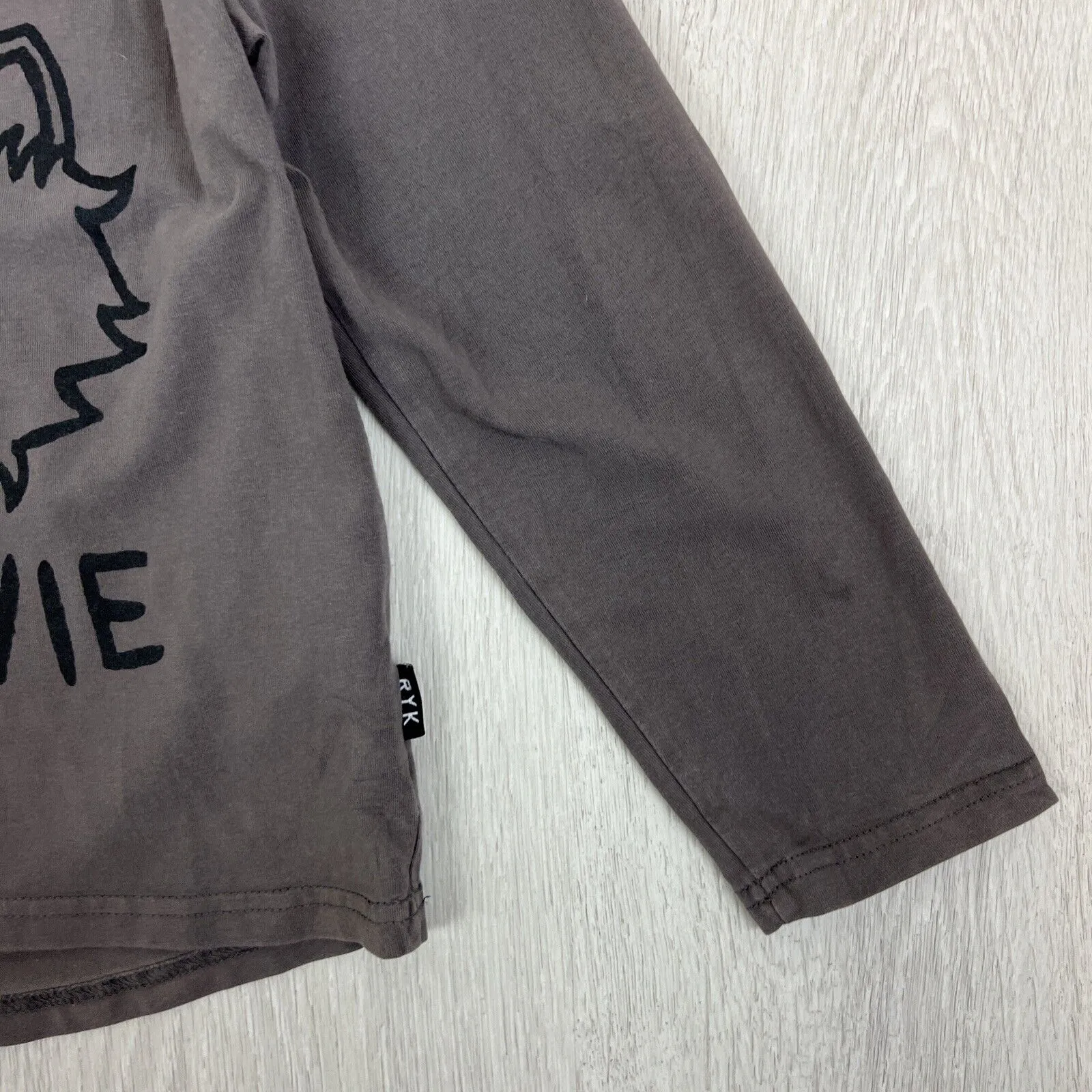 Rock Your Kid David Meowie (Bowie) Kids Grey T-shirt Size 6 Years