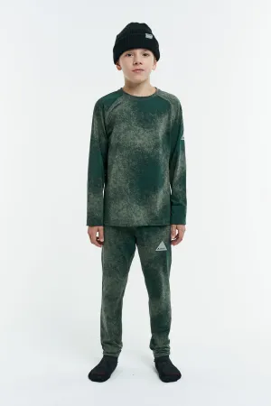 SAMPLE - Union Print Base Layer-Blizzard dark leaf