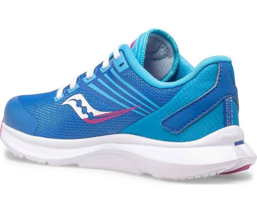 SAUCONY - Big Kid's Kinvara 12 Sneaker, Blue/Purple