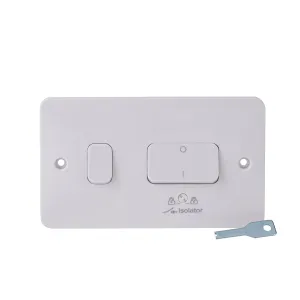 Schneider Electric GGBL10131L Lisse White Moulded 10AX 1G 2-Way Switch & 10A 3 Pole Isolator